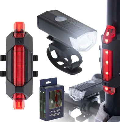 Immagine prodotto di Set di luci per bicicletta a LED posteriori-anteriori USB