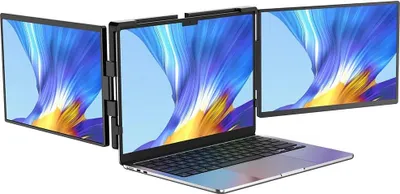 Produktbild von Dreifach-Display-Monitorerweiterung, 2K-Auflösung, abnehmbares Design, 2K Triple Screen, EU-Stecker