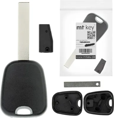 Produktbild von MT-KEY Auto Zünd Schlüssel Rohling HU83 + ID4A Transponder Wegfahrsperre kompatibel mit Opel Crossland Ab 17 Peugeot 2008 Ab 17 3008 Ab 17 308 Ab 17 5008 Ab 17