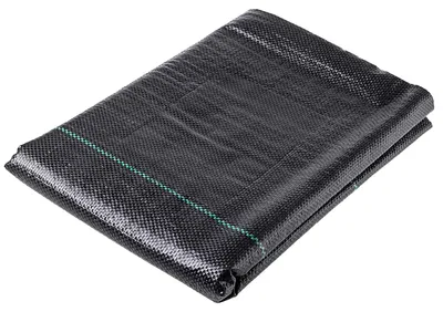 Image de Toile anti-mauvaises herbes pour le jardin - Couverture de sol résistante - 110 g/m² - 1,6 x 10 m - Résistante aux UV - Noire