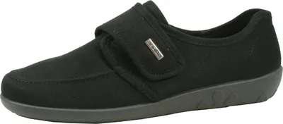 Produktbild von Rohde Damen Hausschuh Slipper Klettverschluss trageangenehm Ballerup 2222, Größe:37 EU, Farbe:Schwarz