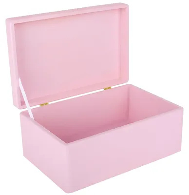 Imagen del producto de Caja de madera rosa Creative Deco, 30 x 20 x 14 cm (+/-1 cm)