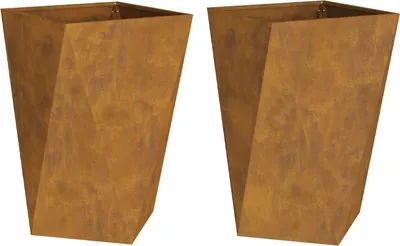 Obrázek produktu pro Truhlík 2 pcs Rezavá 50 x 50 x 75 cm Povětrnostně odolná ocel