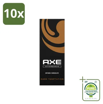 Productafbeelding van 10 x Axe Aftershave Dark Temptation met chocoladegeur - 100 ml - Grote verpakking - 10 stuks