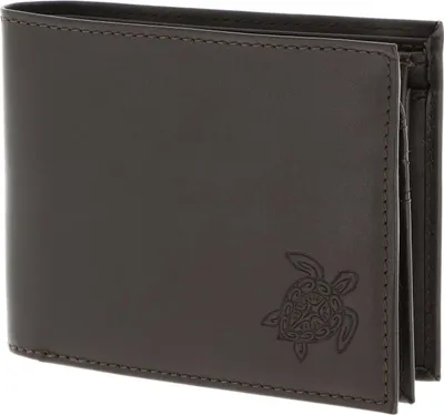 Produktbild von oxmox Leder Geldbörse Leather RFID Protect Querscheinbörse Turtle 2.0 Embossed Brown dunkelbraun