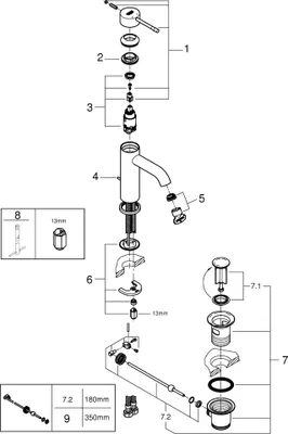Produktbild von GROHE Essence, Waschbecken, Hebelgriffe, 1/2", Chrom