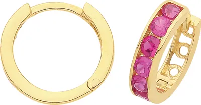 Image de Boucles d'Oreilles Femme Or 375/1000 avec Oxyde de Zirconium - 10mm*2mm; TRS37491