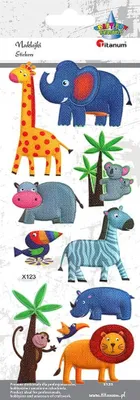 Produktbild von 3D Aufkleber Afrikanische Tiere v2 Titanum Craft-Fun Serie