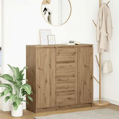 Zdjęcie produktu dla vidaXL Kredens z szufladami Artisan dąb 100,5x35x98,5 cm