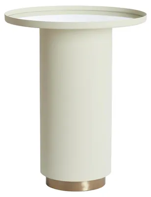 Image de Table d'appoint Light & Living FATIMA en crème mat avec or clair – Ø46x56 cm