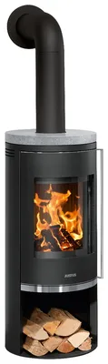Produktbild von Justus Faro 2.0 Kaminofen Stahl Schwarz mit Speckstein-Abdeckplatte