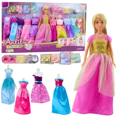 Obrázok produktu pre Veľká módna súprava Anlily Collection Šaty pre bábiky Doplnky 24el.