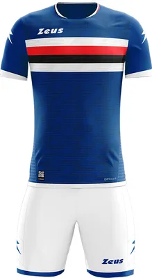 Produktbild von L/XL|Zeus Icon Teamwear Set Trikot mit Shorts royal weiß