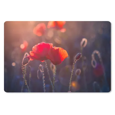 Produktbild von MuchoWow® Mauspad Mousepad Blumen - Mohn - Rot 27x18 cm - Mousepads - Maus Mat - Pad - Mausunterlage - Büroartikel - Desk Matten