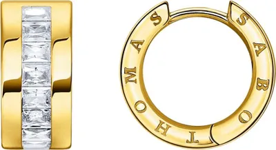 Produktbild von Thomas Sabo Creolen CR670-414-14 Silber vergoldet Zirkonia Weiß