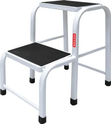 Produktbild von Baulich | Hocker Podest Arbeitsbühne - 2 Stufen - Rutschfest - 150 Kg Tragfähigkeit - Haushaltsleiter