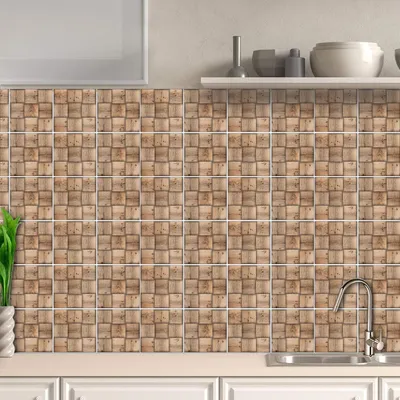 Imagen del producto de Juego de 32 adhesivos para azulejos, impermeables y autoadhesivos, de 10 x 10 cm