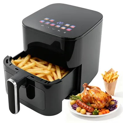 Produktbild von Heißluftfritteuse 4.5L Airfryer digitales Touchscreen-Display 8 Kochprogramme 9 Voreinstellungen Antihaftbeschichtung,Fettarm und gesund,zeitsparend