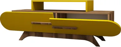 Produktbild von Skye Decor, Rose - Walnut, Yellow, TV-Schränke, Nussbaum, 145 x 49,8 x 36,8 cm