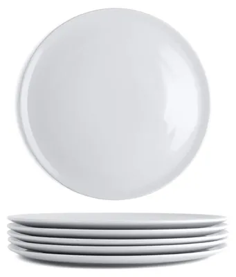 Produktbild von 6 Porzellan Pizzateller 31,5 x 1,5 cm, weiß, 6 Stück
