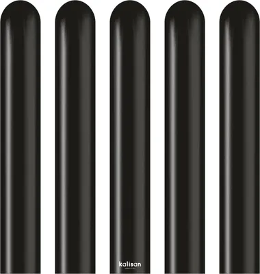 Produktbild von Modellierballons 260M Standard Black, schwarze Modellierballons, 115 cm, 50 Stück