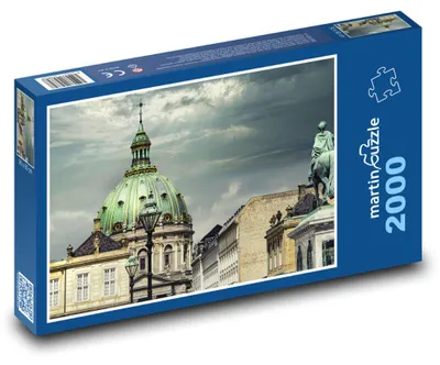 Zdjęcie produktu dla Puzzle 2000 Kopuła kościelna w mieście - martinpuzzle
