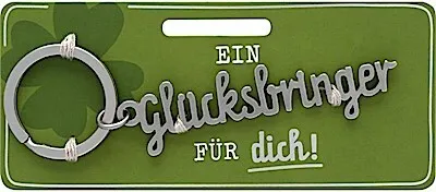 Produktbild von Schlüsselanhänger Glückbringer Metall Farbe: Silber mit Schlüsselring 47046