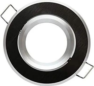 Obrázok produktu pre Zapustené bodové svietidlo GU10 35° otočné Ø70 mm s vyvŕtaným otvorom hliník vrátane pätice GU10 pre LED žiarovky, čierne kartáčované, okrúhle