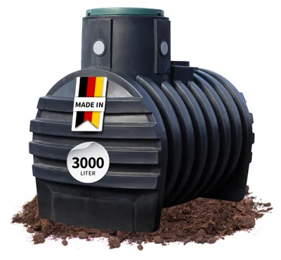 Productafbeelding van 4rain MONO ondergrondse regenwatertank 3000 L incl. tankafdekking, AI-gegenereerde afbeelding