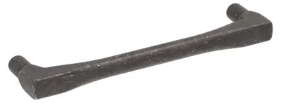 Produktbild von Griff für Möbel aus Zinklegierung, Lochabstand 128 mm, Vintage-Ausführung in Schwarz