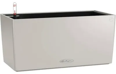 Obrázek produktu pro Plastový samozavlažovací truhlík Lechuza Balconera Color 40 x 19 x 19 cm pískově hnědý včetně zavlažovacího systému, ukazatele hladiny vody a vložky na rostliny