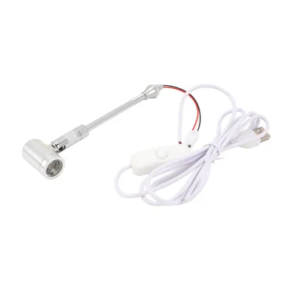 Obrázek produktu pro LED stojací reflektor na šperky, otočný o 180°, 100 lm, úhel vyzařování 25°, USB, 1 W, osvětlení vitrín pro sbírky a umělecká díla, bílé světlo
