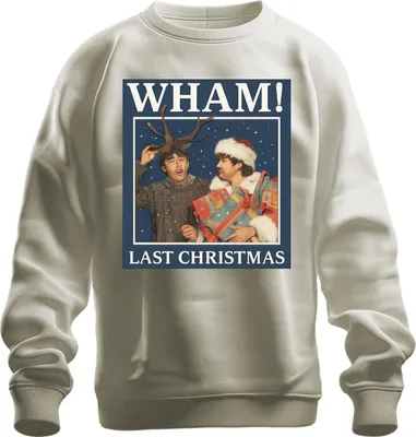 Produktbild von WHAM! LAST CHRISTMAS 80er Weihnachten Retro Popband Geschenk Uni Sweatshirt Pullover, Natur, S