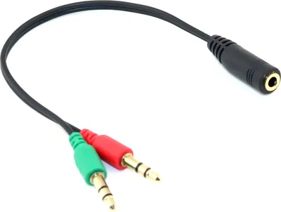 Obrázok produktu pre APT AK268A Adaptér stereo jack 3,5 mm 4 pin samica > 2 x stereo jack 3,5 mm 3 pin