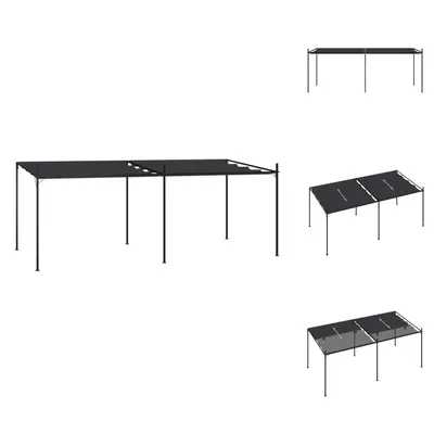 Produktbild von vidaXL Pavillon mit Ausziehbarem Dach 600x300x233 cm Anthrazit -  Pavillons & Partyzelte
