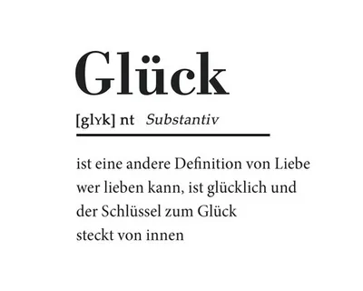 Produktbild von Leinwandbild Definition Glück 27x27 cm