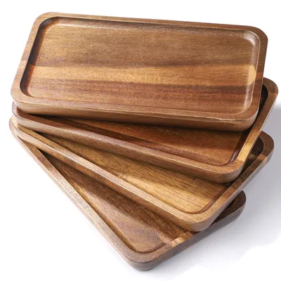 Image de Solidchoice - Ensemble de 4 planches en bois pour servir, idéales pour la décoration intérieure