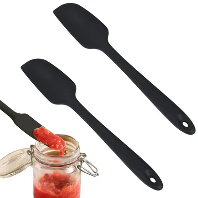 Obrázek produktu pro Škrabka na těsto, malá, 2 kusy, 22,7 cm, silikon, odolná vůči teplu až do 315°C, flexibilní, bezešvá