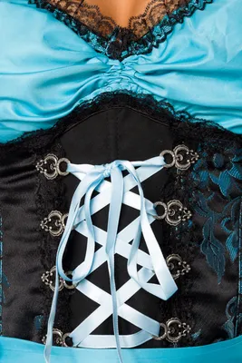 Produktbild von Dirndline Dirndl mit Bluse Blau - Schwarz - L