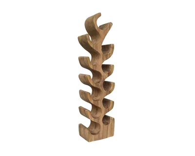 Produktbild von Design Massivholz Weinregal Weinständer aus Suar Holz Natur Hartholz