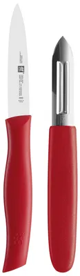 Zdjęcie produktu dla ZWILLING TWIN Grip, Zestaw noży, Stal nierdzewna, Plastik, Stal nierdzewna, Czerwony, 2 szt.