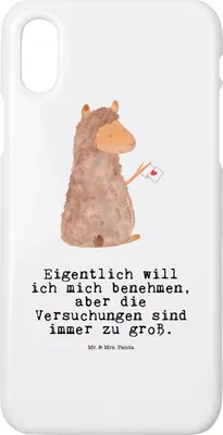 Produktbild von Mr. & Mrs. Panda Iphone 10 Handyhülle Alpaka Fahne - Weiß - Geschenk, Liebe, Handy, Lama, X, Handycover, Lamas, Hülle, Alpakas