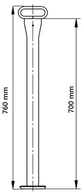 Obrázek produktu pro 4802429X pevná podpěra pro přívěs 175 kg 48 mm 700 mm