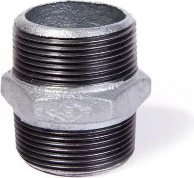 Produktbild von Temperguss verzinkt Doppelnippel  AG 1" x AG 1" Fitting Gewindefittings