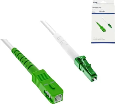 Produktbild von DINIC Anschlusskabel für Glasfaser-Router, LCA-SCA, Simplex, OS2, LC/APC 8° auf SC/APC 8°, LSZH, 5m