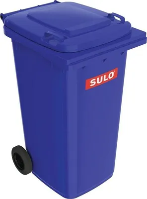Produktbild von Müllgroßbehälter 240l HDPE blau fahrbar,n.EN 840 SULO