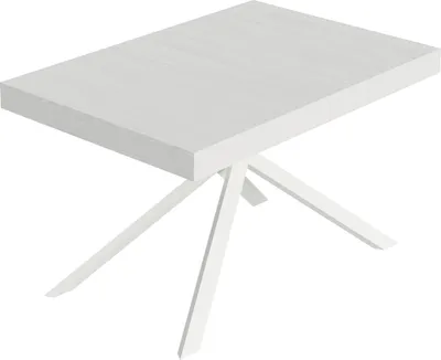 Immagine prodotto di Tavolo allungabile 140/224x80cm Niket bianco frassino gambe bianche