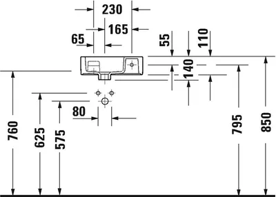 Produktbild von Duravit Duravit Möbelhandwaschbecken VERO AIR 380x250mm o ÜL m HLB 1 HL re we