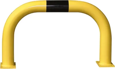 Produktbild von PROREGAL Rammschutz-Bügel XL | HxB 60x100cm | Rohr-Ø 10,8cm | Kunststoffbeschichteter Stahl | Schwarz-Gelb