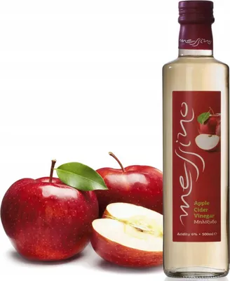 Produktbild von Messino Apfelessig 500 ml – Natürlicher Griechischer Essig aus Apfelsaft, Ohne Zuckerzusatz, Vegan
